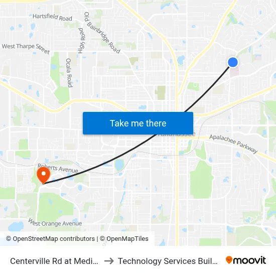 Centerville Rd at Medical Dr Nb to Technology Services Building (Elbit) map