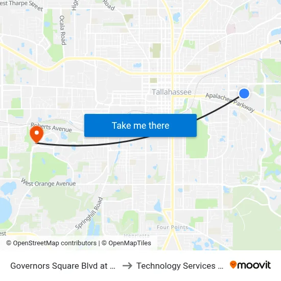 Governors Square Blvd at Reece Park Ln Eb to Technology Services Building (Elbit) map
