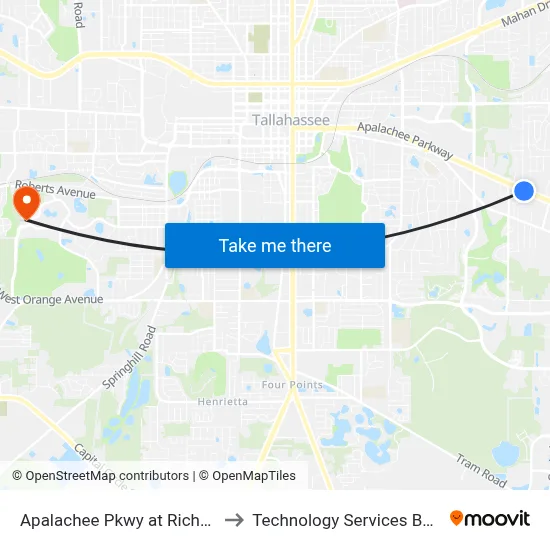 Apalachee Pkwy at Richardson Rd Eb to Technology Services Building (Elbit) map