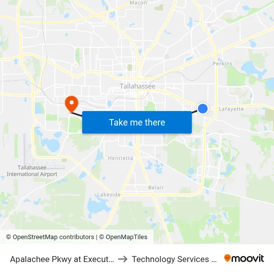 Apalachee Pkwy at Executive Center Dr Eb to Technology Services Building (Elbit) map