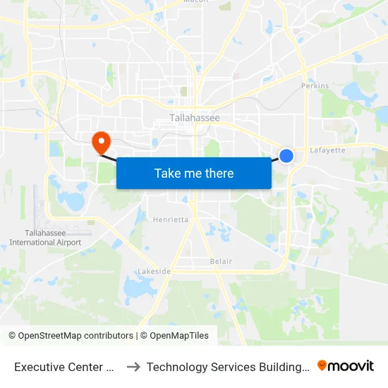 Executive Center Cir Sb to Technology Services Building (Elbit) map