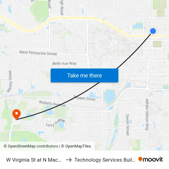 W Virginia St at N Macomb St Wb to Technology Services Building (Elbit) map