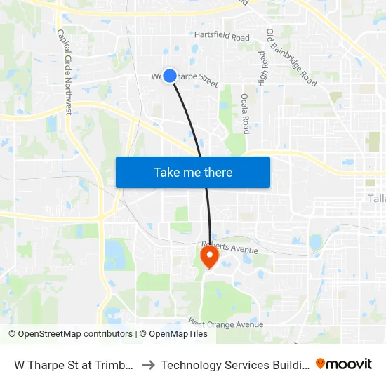 W Tharpe St at Trimble Rd Eb to Technology Services Building (Elbit) map