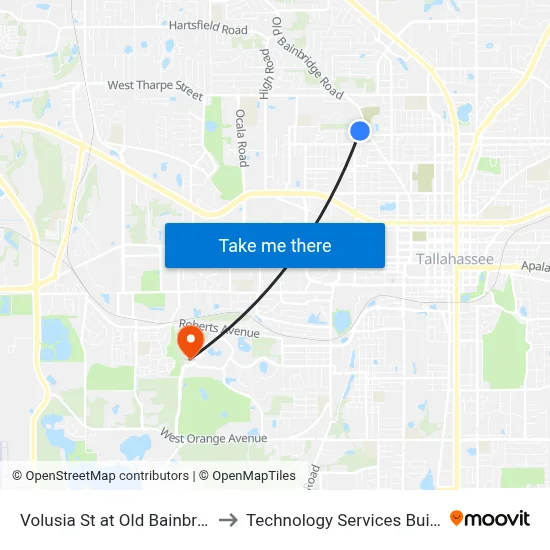 Volusia St at Old Bainbridge Rd Wb to Technology Services Building (Elbit) map
