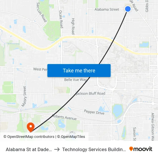 Alabama St at Dade St Eb to Technology Services Building (Elbit) map