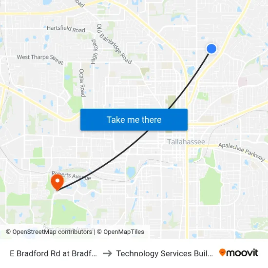 E Bradford Rd at Bradford Ct Wb to Technology Services Building (Elbit) map
