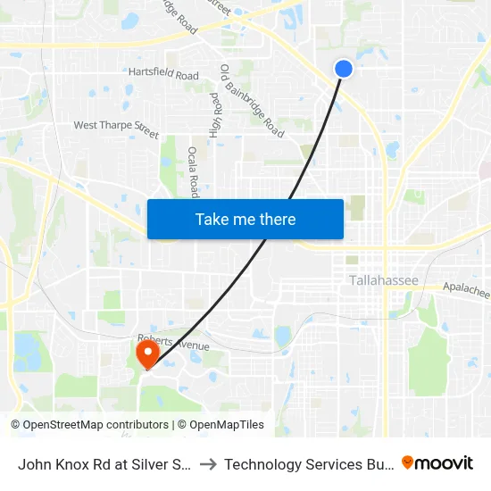 John Knox Rd at Silver Slipper Ln Wb to Technology Services Building (Elbit) map