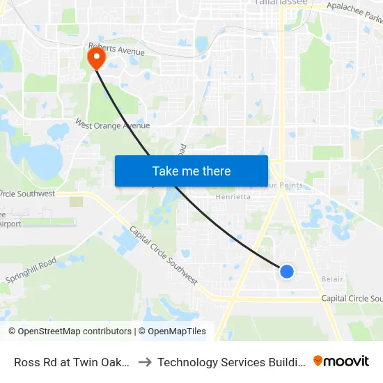 Ross Rd at Twin Oaks Dr Wb to Technology Services Building (Elbit) map