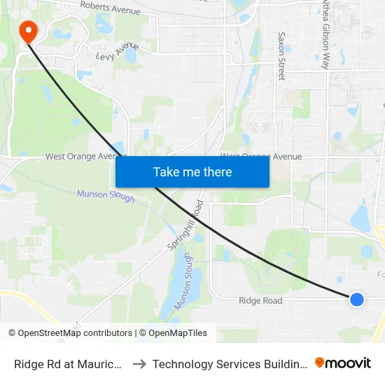 Ridge Rd at Maurice St Eb to Technology Services Building (Elbit) map