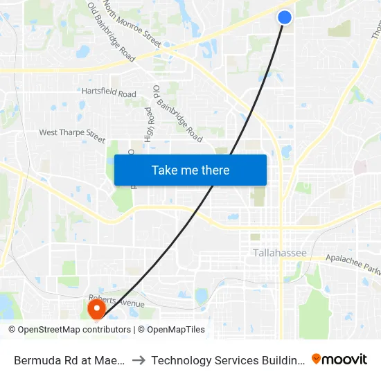 Bermuda Rd at Mae Rd Eb to Technology Services Building (Elbit) map