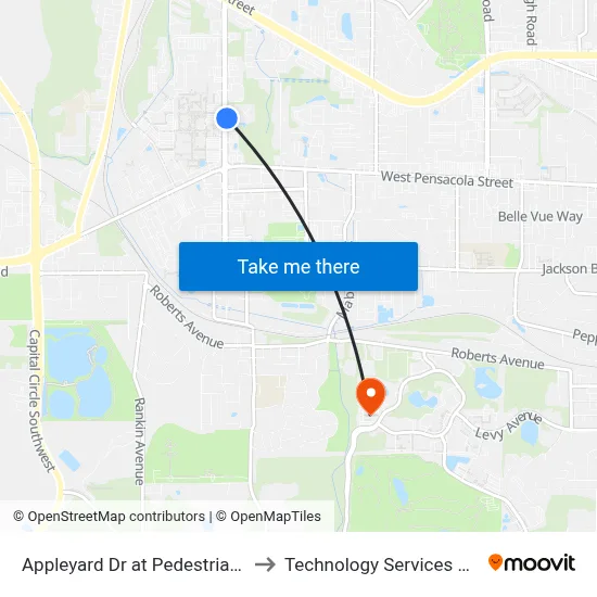 Appleyard Dr at Pedestrian Crosswalk Nb to Technology Services Building (Elbit) map