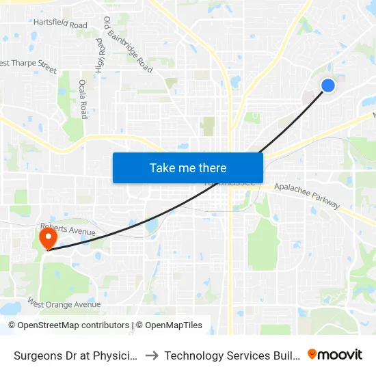 Surgeons Dr at Physicians Dr Wb to Technology Services Building (Elbit) map