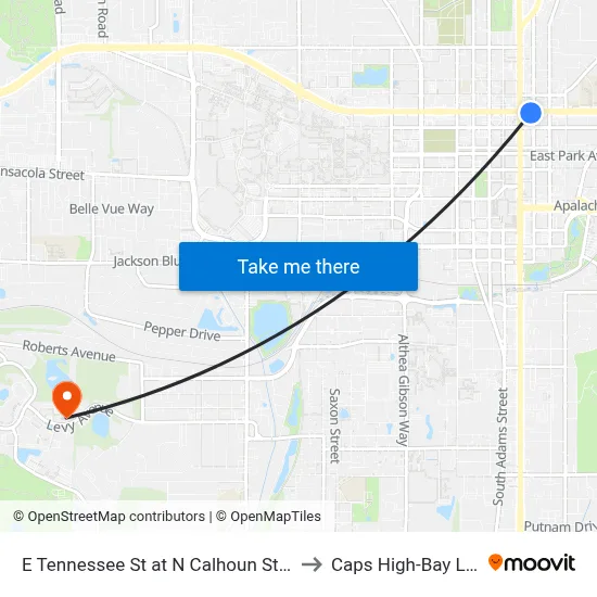 E Tennessee St at N Calhoun St Eb to Caps High-Bay Lab map