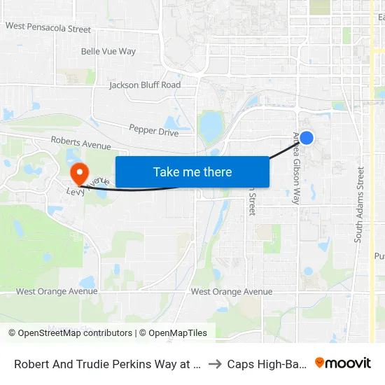 Robert And Trudie Perkins Way at Famu Wb to Caps High-Bay Lab map