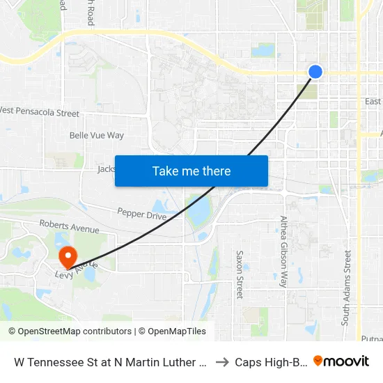 W Tennessee St at N Martin Luther King Jr Blvd Wb to Caps High-Bay Lab map