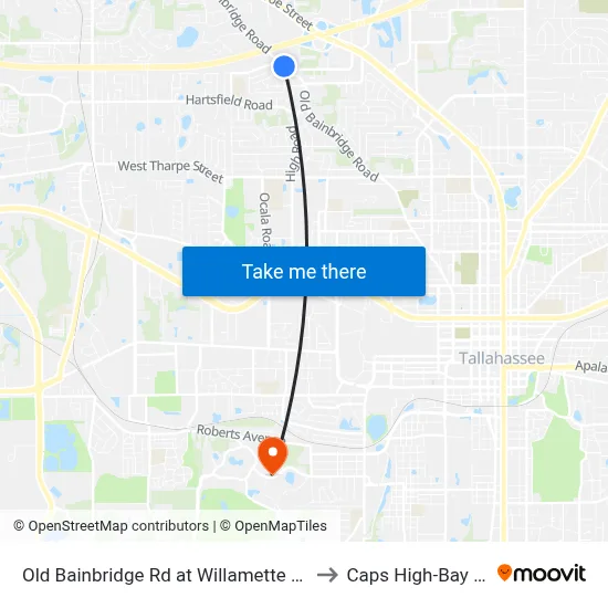 Old Bainbridge Rd at Willamette Rd Sb to Caps High-Bay Lab map