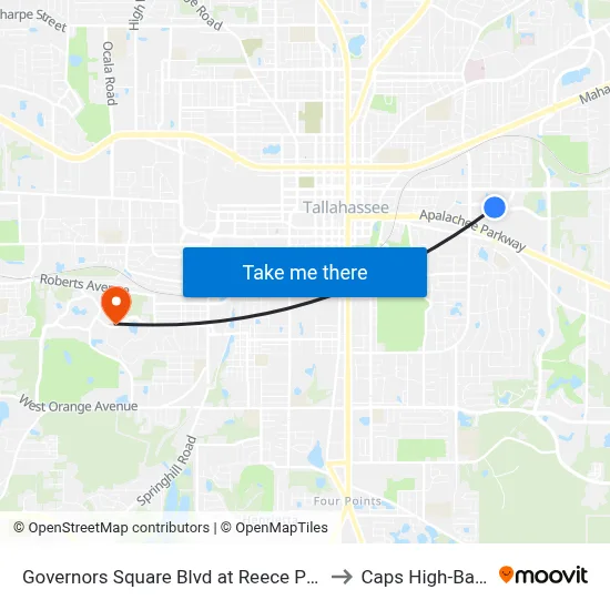 Governors Square Blvd at Reece Park Ln Wb to Caps High-Bay Lab map