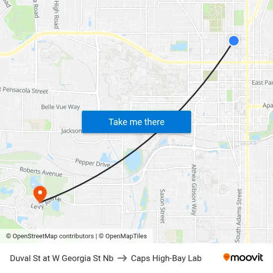 Duval St at W Georgia St Nb to Caps High-Bay Lab map
