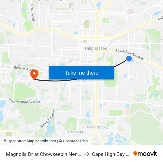 Magnolia Dr at Chowkeebin Nene Nb to Caps High-Bay Lab map