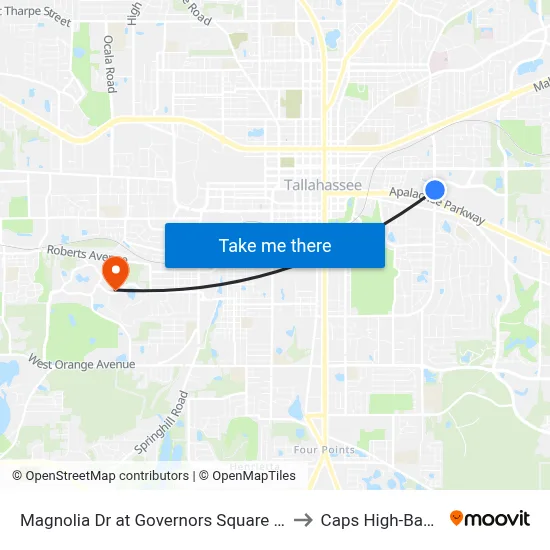 Magnolia Dr at Governors Square Blvd Nb to Caps High-Bay Lab map