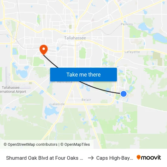 Shumard Oak Blvd at Four Oaks Blvd Eb to Caps High-Bay Lab map