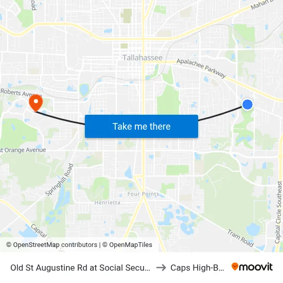 Old St Augustine Rd at Social Security Office Eb to Caps High-Bay Lab map