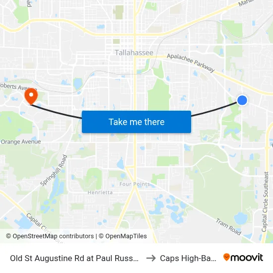 Old St Augustine Rd at Paul Russell Rd Wb to Caps High-Bay Lab map