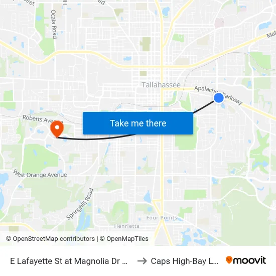 E Lafayette St at Magnolia Dr Wb to Caps High-Bay Lab map