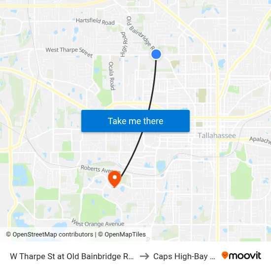 W Tharpe St at Old Bainbridge Rd Wb to Caps High-Bay Lab map