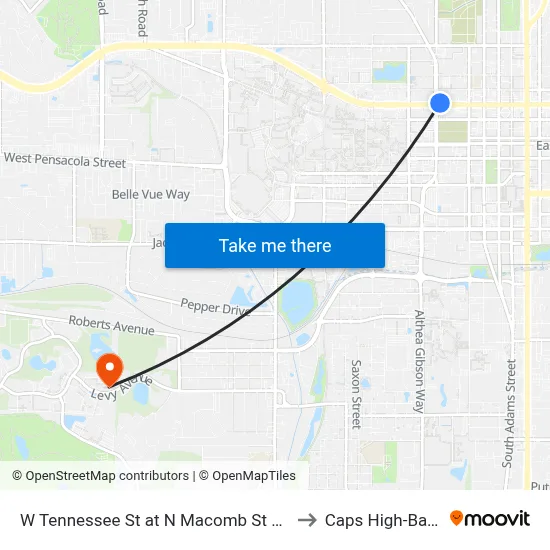W Tennessee St at N Macomb St Wb (Near) to Caps High-Bay Lab map