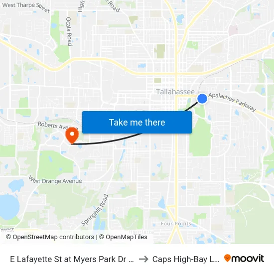 E Lafayette St at Myers Park Dr Wb to Caps High-Bay Lab map