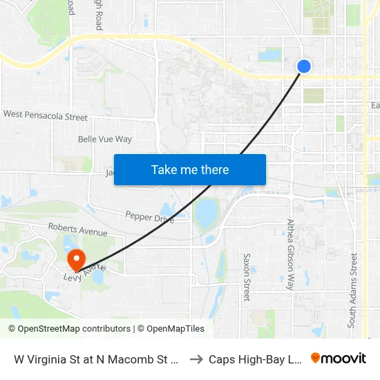 W Virginia St at N Macomb St Wb to Caps High-Bay Lab map