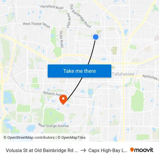 Volusia St at Old Bainbridge Rd Wb to Caps High-Bay Lab map