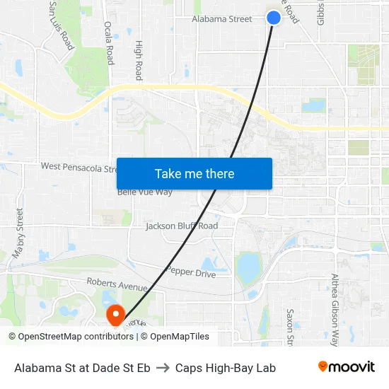 Alabama St at Dade St Eb to Caps High-Bay Lab map
