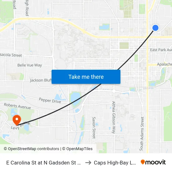E Carolina St at N Gadsden St Eb to Caps High-Bay Lab map