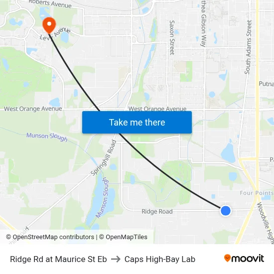 Ridge Rd at Maurice St Eb to Caps High-Bay Lab map