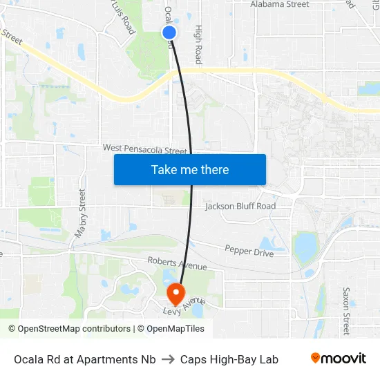 Ocala Rd at Apartments Nb to Caps High-Bay Lab map
