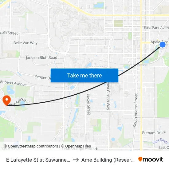 E Lafayette St at Suwannee St Eb to Ame Building (Research #4) map