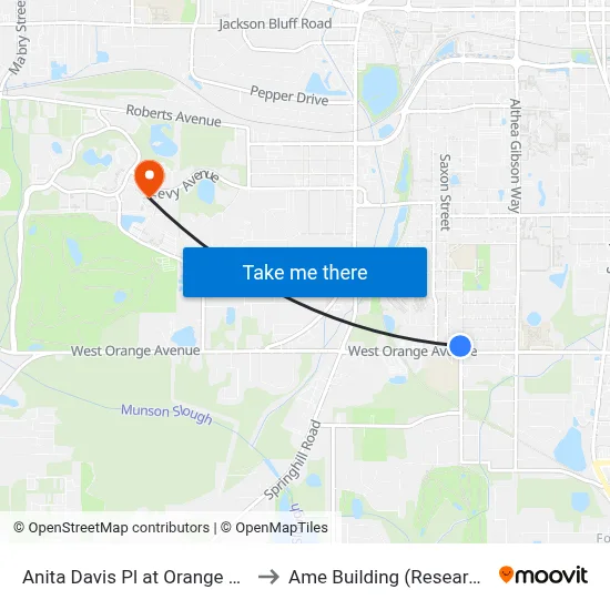 Anita Davis Pl at Orange Ave Sb to Ame Building (Research #4) map