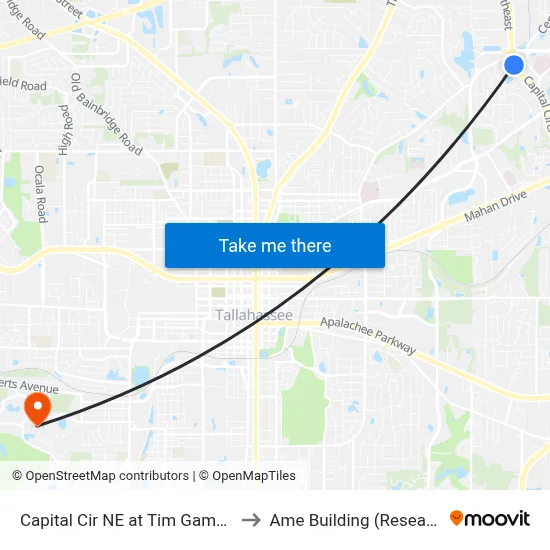 Capital Cir NE at Tim Gamble Pl Sb to Ame Building (Research #4) map
