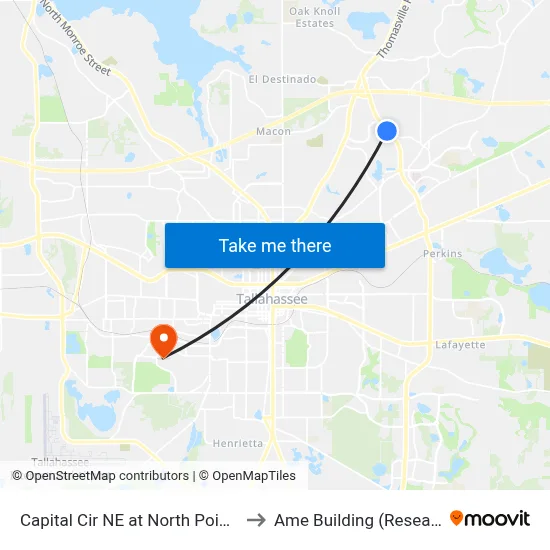 Capital Cir NE at North Point Blvd Sb to Ame Building (Research #4) map