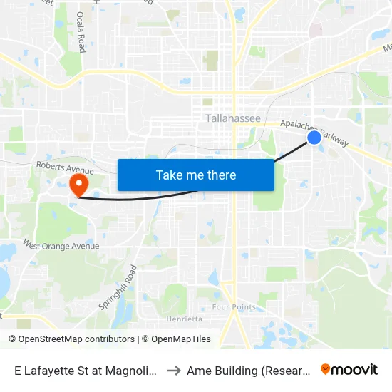 E Lafayette St at Magnolia Dr Eb to Ame Building (Research #4) map