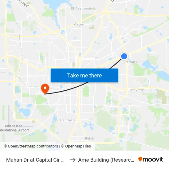 Mahan Dr at Capital Cir NE Eb to Ame Building (Research #4) map