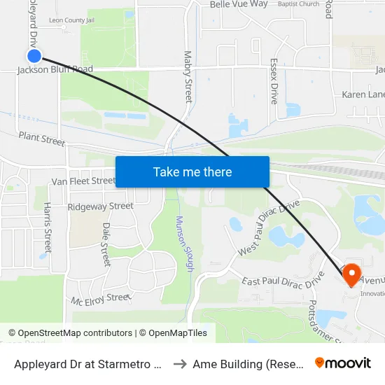 Appleyard Dr at Starmetro Offices Nb to Ame Building (Research #4) map