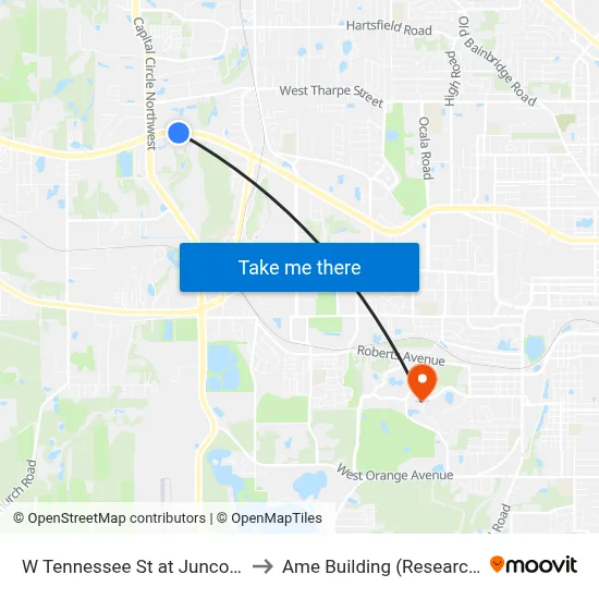 W Tennessee St at Junco Ct Eb to Ame Building (Research #4) map