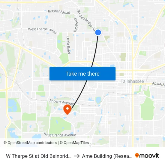 W Tharpe St at Old Bainbridge Rd Eb to Ame Building (Research #4) map