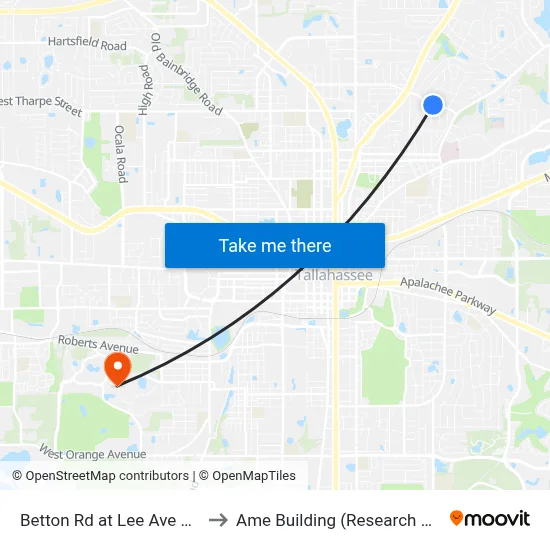 Betton Rd at Lee Ave Wb to Ame Building (Research #4) map