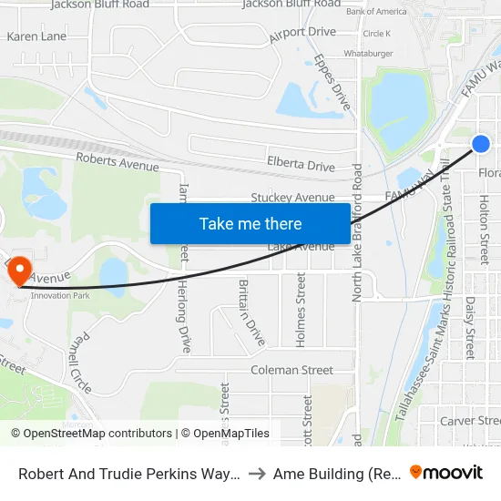 Robert And Trudie Perkins Way at Disston St Wb to Ame Building (Research #4) map