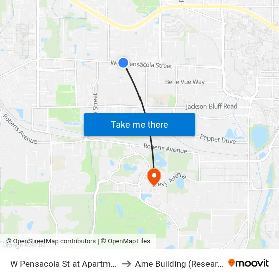 W Pensacola St at Apartments Eb to Ame Building (Research #4) map