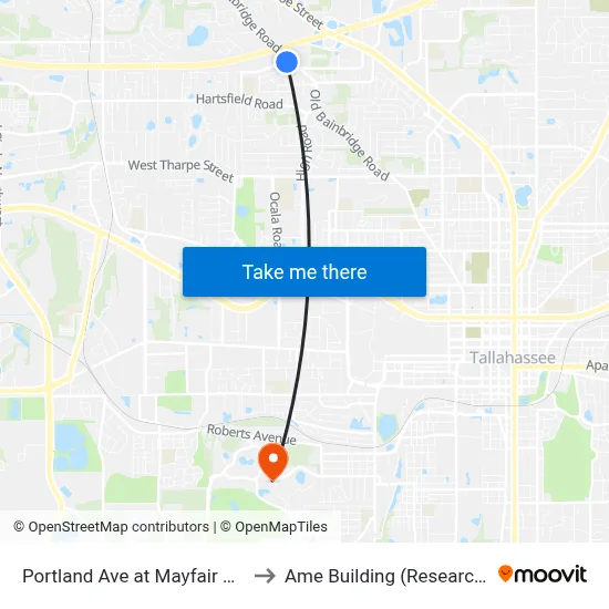 Portland Ave at Mayfair Rd Wb to Ame Building (Research #4) map